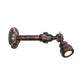 Frendorf | 1 Kopf Wasserleitung Wandlicht Wandleuchte Vintage Industrie Bronze Metallische Wandlampe für Flur
