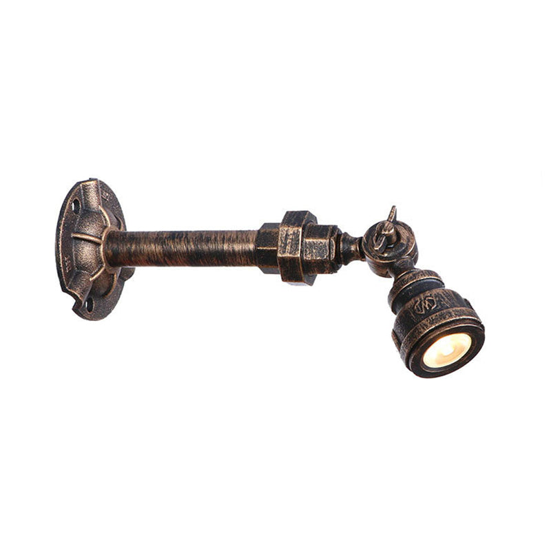 Frendorf | 1 Kopf Wasserleitung Wandlicht Wandleuchte Vintage Industrie Bronze Metallische Wandlampe für Flur