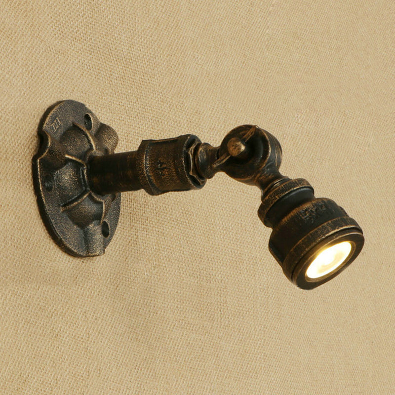 Frendorf | 1 Kopf Wasserleitung Wandlicht Wandleuchte Vintage Industrie Bronze Metallische Wandlampe für Flur