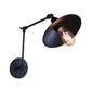 Frendorf | Metalen Zwarte/Witte Wandlamp Swingarm 1 Licht Woonkamer Wandlamp Lichtarmatuur met Schotelkap