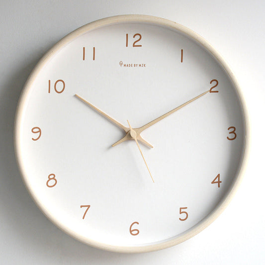 Einfache Massivholz-Analog-Wanduhr für Zuhause