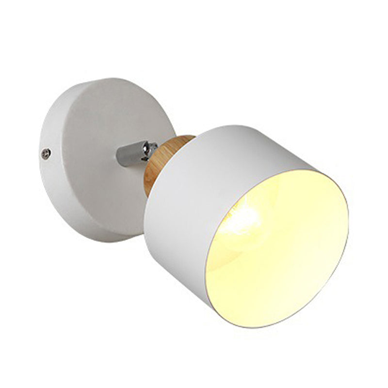 Frendorf | Draaibare Trommel Metalen Wandverlichting Retro 1 Licht Binnen Wand Sconces in Wit