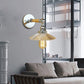 Frendorf | 1 Lichtklar ribbelig Glas Wand Sconce Licht Industriell Chrom Cone Wohnzimmer Beleuchtung Fixture, 8"/4"/6" Breite Holzarm