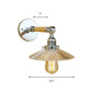 Frendorf | 1 Lichtklar ribbelig Glas Wand Sconce Licht Industriell Chrom Cone Wohnzimmer Beleuchtung Fixture, 8"/4"/6" Breite Holzarm