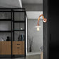 Frendorf | Kegelvormige Heldere Glazen Wandlamp Vintage Enkelvoudige Bulb Woonkamer Sconces Licht in Roze Goud met Arm