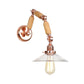 Frendorf | Kegelvormige Heldere Glazen Wandlamp Vintage Enkelvoudige Bulb Woonkamer Sconces Licht in Roze Goud met Arm