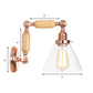 Frendorf | Kegel Shade Slaapkamer Wandlamp Vintage Duidelijk Glas 1 Licht Houten Wandlamp met Lange Arm