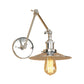 Frendorf | Vintage Stijlvolle Schotel Wandlamp 1 Licht Metaal Wandmontage Lamp met Slingerarm in Messing/Koper