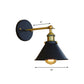 Frendorf | 1 Licht Kegelförmige Wandlampe Industriestil Messing Metall Wandbeleuchtung für Wohnzimmer, 7"/10" Breite