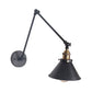 Frendorf | 1 Licht Verstelbare Wandlamp met Cone Shade Metaal Retro Binnen Wandlamp Licht in Zwart/Wit
