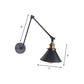 Frendorf | 1 Licht Verstelbare Wandlamp met Cone Shade Metaal Retro Binnen Wandlamp Licht in Zwart/Wit