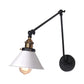 Frendorf | 1 Licht Verstelbare Wandlamp met Cone Shade Metaal Retro Binnen Wandlamp Licht in Zwart/Wit