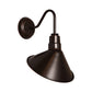 Frendorf | Kegelförmige Metall Wandlampenfassung mit Kegel Shade Industrie 1 Glühbirne Schlafzimmer Wand Sconce Beleuchtung in Bronze