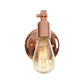 Frendorf | Rosen Gold Armed Wall Light Retro Industrial Iron 1 Licht Badezimmer Rotierbare Wandleuchte mit Freiliegender Glühbirne