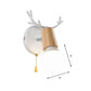 Frendorf | 1 Licht Bare Bulb Wandlamp Modern Stil Zwart/Wit Afwerking Metaal en Hout Wandverlichting met Hertenkant
