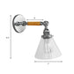 Frendorf | Kegel Klar Glas Wandmontierte Lampe Industrial Einzelne Glühbirne Esszimmer Wandleuchte Licht, 8"/4"/14"