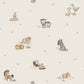 Frendorf | Grau-beige Kinder Tapete mit Tieren, 14831, Happy, Parato