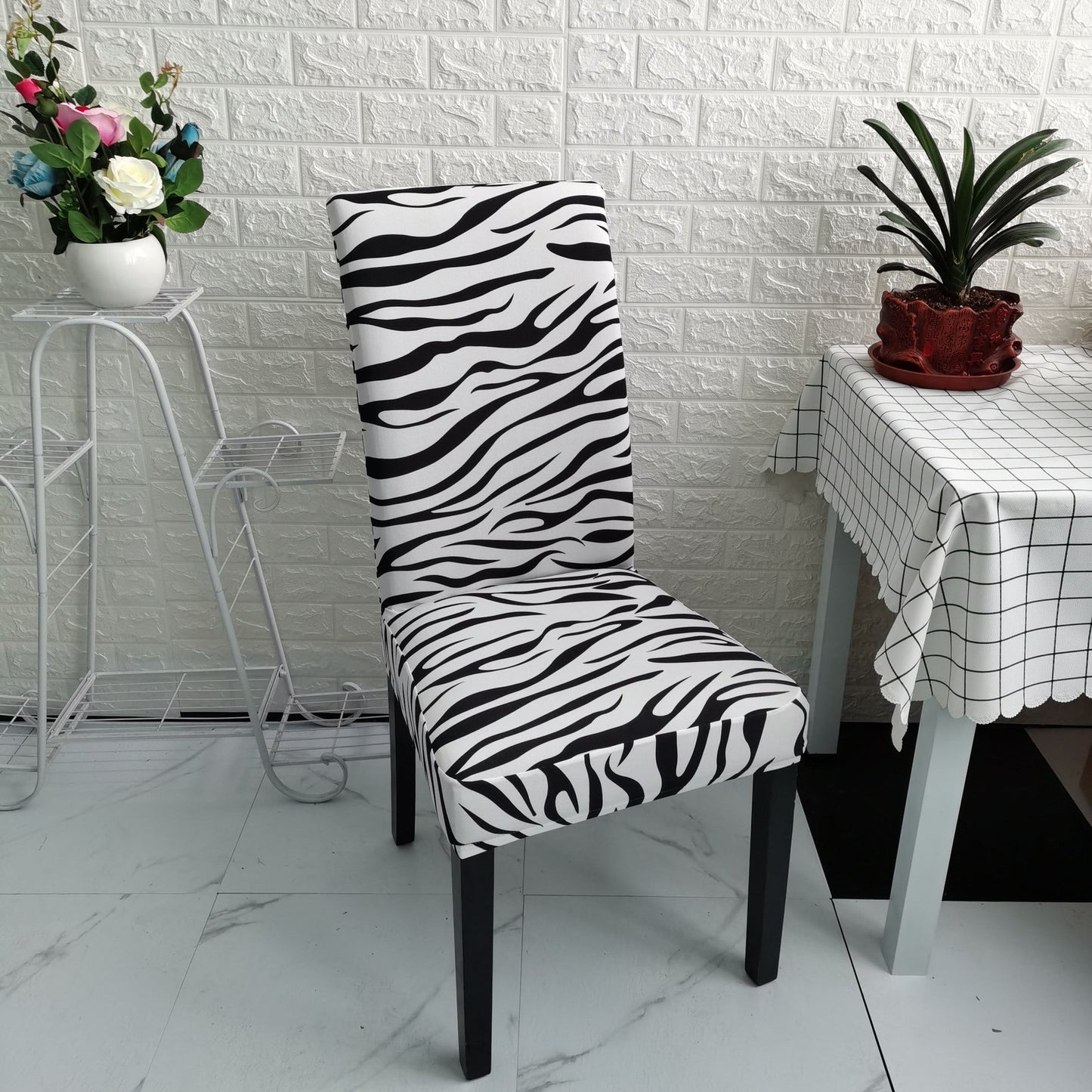 Dehnbare Stuhlhusse, Bedruckte Dehnbare Esszimmer-Stuhlhusse
