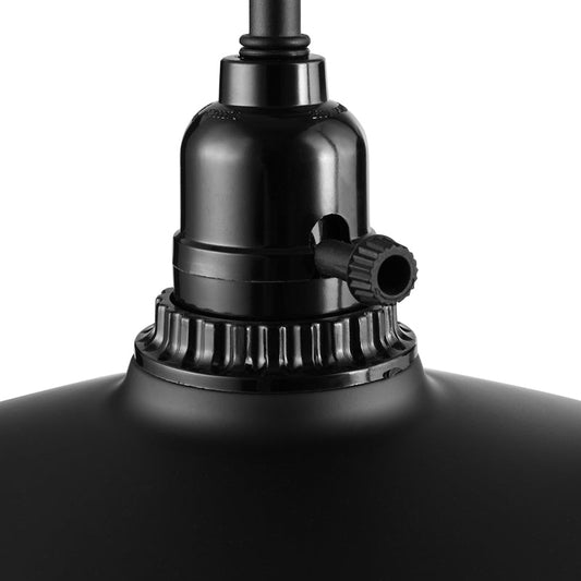 Frendorf | Metallische Scheunenlampe Wandlampe mit Flexarm Industrie 1 Glühbirne Schlafzimmer Wandbeleuchtung in Schwarz