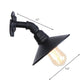 Frendorf | Gebogene Pijp Metalen Wandlamp industrieel Stil 1 Kop Gang Wandlamp Sconces met Conische Shade in Zwart
