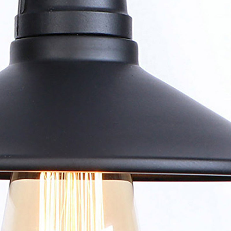 Frendorf | Gebogene Pijp Metalen Wandlamp industrieel Stil 1 Kop Gang Wandlamp Sconces met Conische Shade in Zwart
