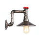 Frendorf | Eisen Wasserrohr Wandlampe mit Schirm Retro Vintage 1 Licht Balkon Wandleuchte Beleuchtung in gealtertem Bronze