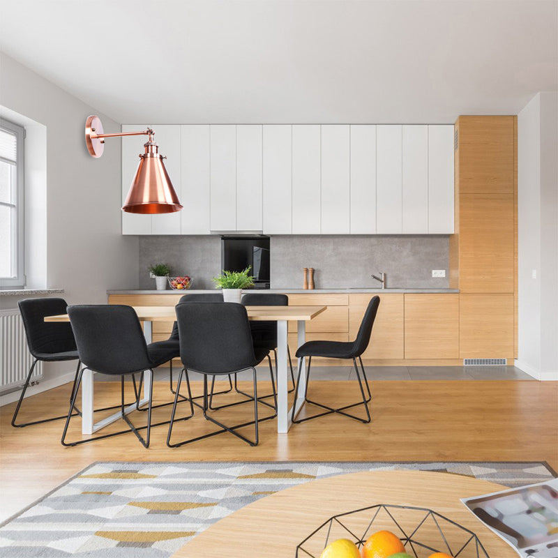 Frendorf | Konisch Wohnzimmer Wandbeleuchtung Industriestil Metallisch 1 Kopf Messing/Bronze Wandmontage Licht