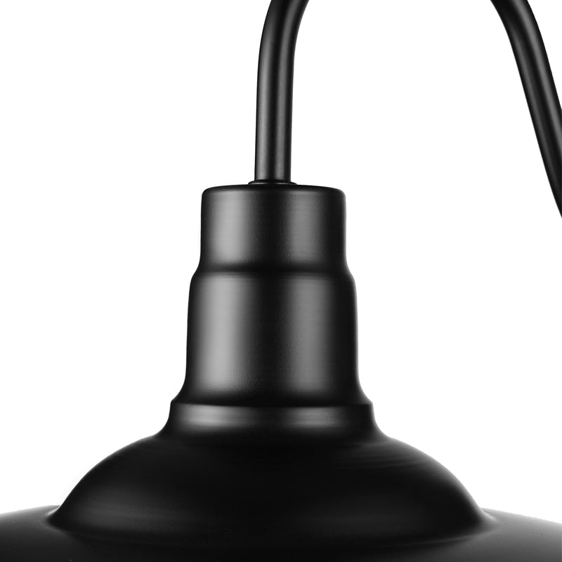 Frendorf | 10"/14" W 1 Kopf Käfig Wandleuchte mit Scheune Schirm und Gänneck Arm Eisen Restaurant Wandmontage Licht in Schwarz/Weiß