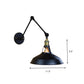 Frendorf | Schwarz/Rost Barn Shade Wand sconce Industrielle Metall 1 Licht Studienraum Wandmontage Licht mit Schwenkarm