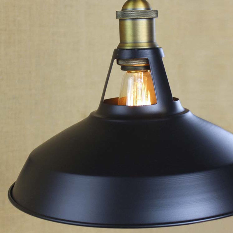 Frendorf | Schwarz/Rost Barn Shade Wand sconce Industrielle Metall 1 Licht Studienraum Wandmontage Licht mit Schwenkarm