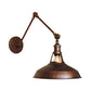 Frendorf | Schwarz/Rost Barn Shade Wand sconce Industrielle Metall 1 Licht Studienraum Wandmontage Licht mit Schwenkarm