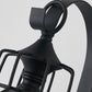 Frendorf | 1 Licht Glocken Shade Wandlamp Industriell Schwarz Glas Wandlampe für Flur mit Metallkäfig Rahmen