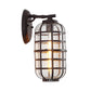 Frendorf | Gecageerde Zaden Glas Wandgemonteerde Lamp Industriële Enkele Gloeilamp Buitensculptuur Licht in Zwart/Bronze, 5.5"/6"/8" Breed