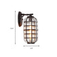 Frendorf | Gecageerde Zaden Glas Wandgemonteerde Lamp Industriële Enkele Gloeilamp Buitensculptuur Licht in Zwart/Bronze, 5.5"/6"/8" Breed