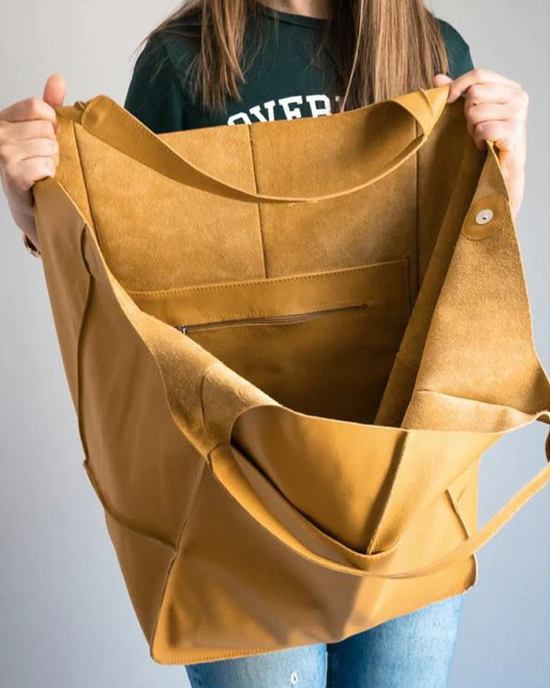 Frendorf | Chic & Nachhaltige Ledertasche mit Großer Kapazität - Elegante, Vielseitige Damenhandtasche