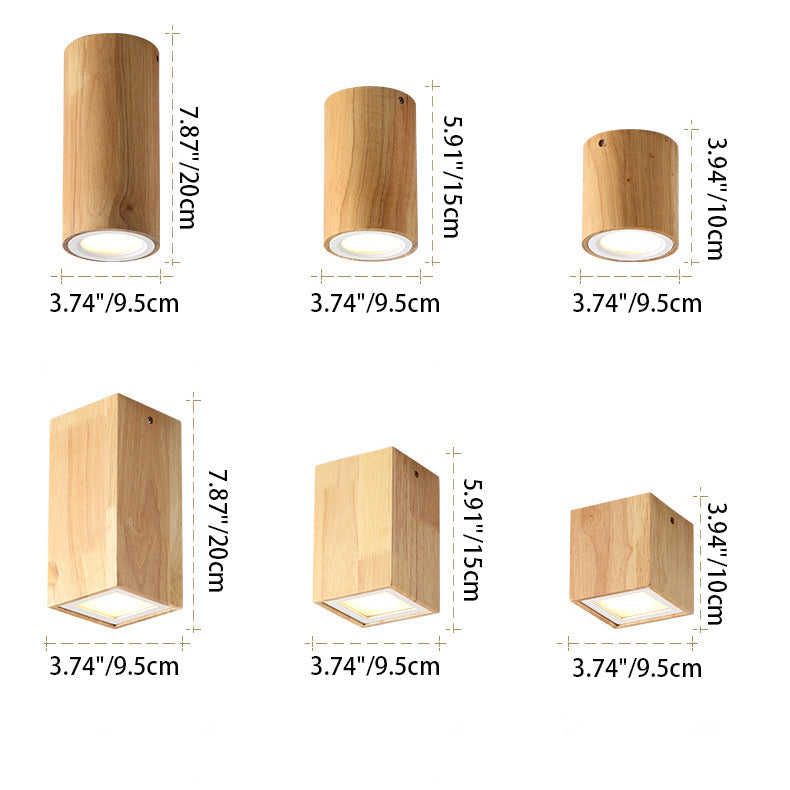 Frendorf | LumaKube Nordic Design LED Deckenleuchte | Holzoptik | Flush Mount | Warmweiß oder Kaltweiß | Stilvolle Beleuchtung für Zuhause