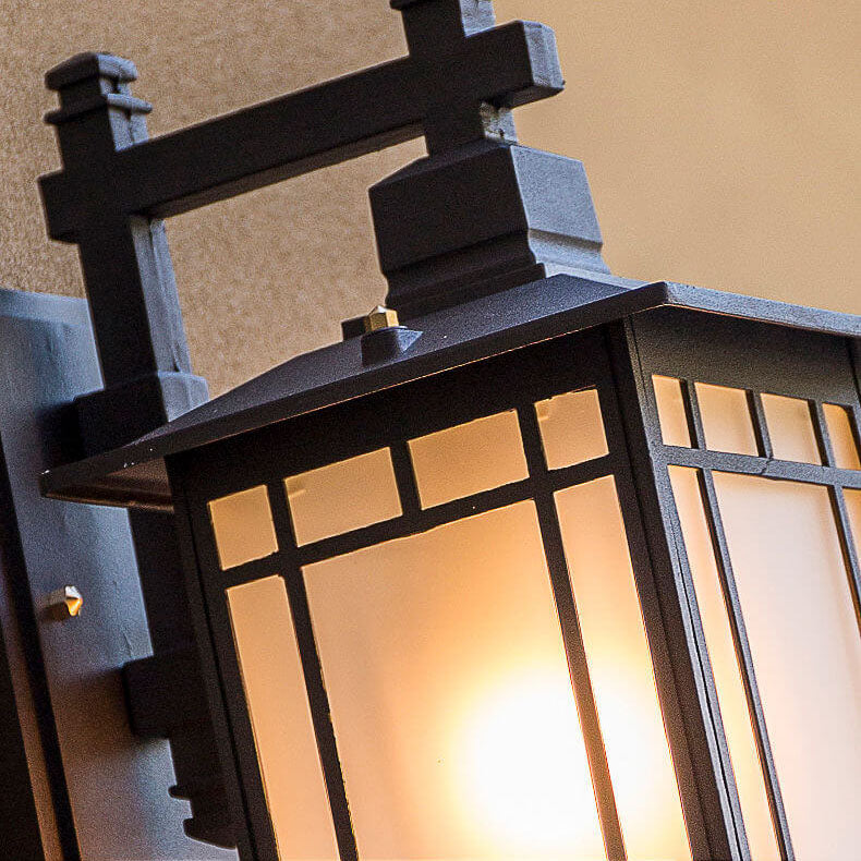 Frendorf | Pavilor Solar Wandlampe | Wasserdicht | Aluminium | Chinesischer Pavillon Stil