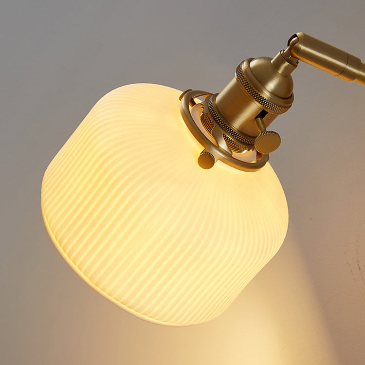 Frendorf | StripoLux Moderne Wandlampe | Minimalistische Keramik-Wandleuchte | Streifendesign | Ambientebeleuchtung