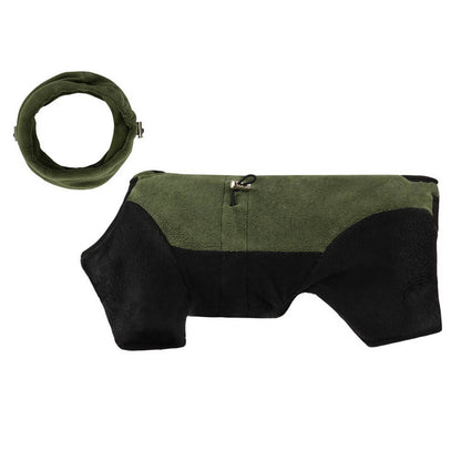 Vollständiger Schutz Polar Fleece Hund Overall mit abnehmbarem Kragen