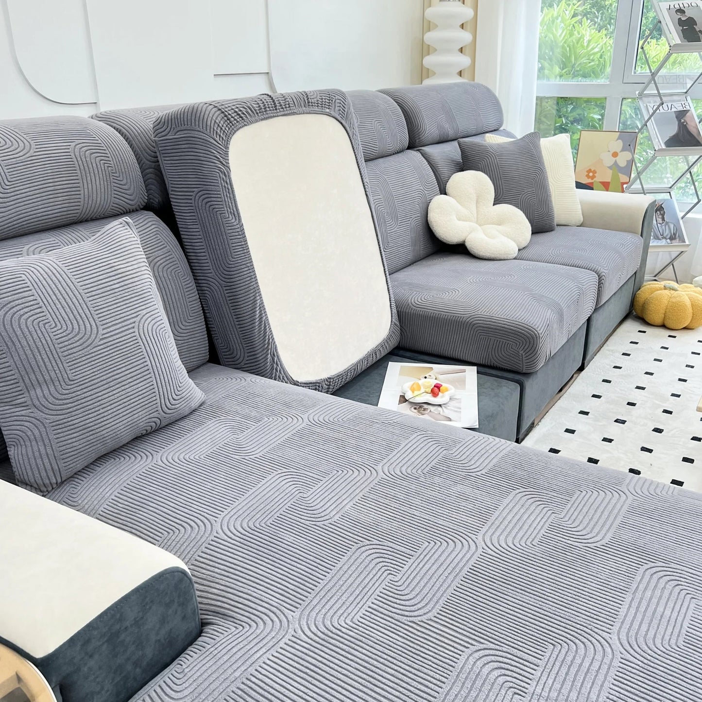 Elegance Ecksofa-Schutzhülle dehnbarer Couchkissenbezug