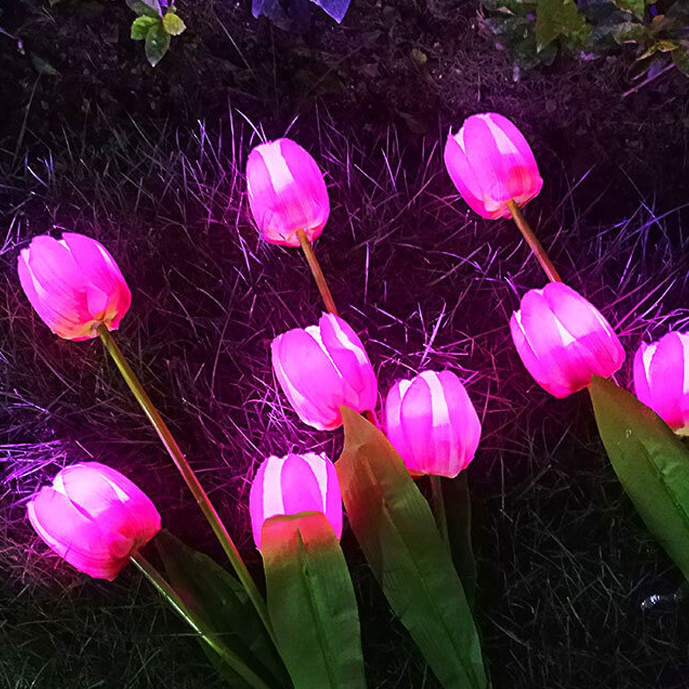 Solar Tulpe Rasenlicht Außen Garten LED Tulpe Blumenlicht Bodenstecker Landschaftslicht
