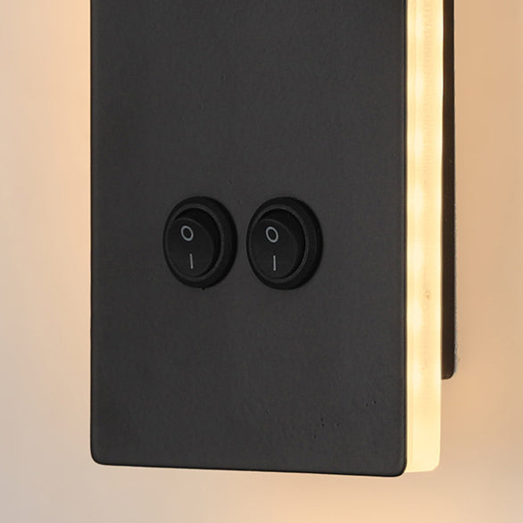 Moderne Minimalistische Rechteckige Runde Eisen Aluminium LED Wandlampe Für Schlafzimmer
