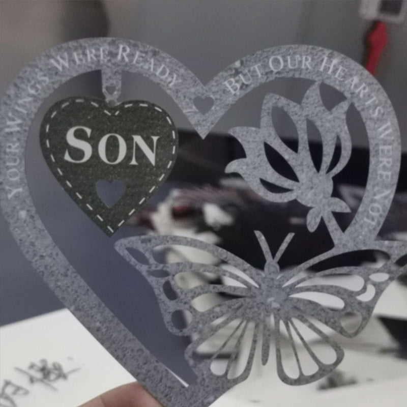 Frendorf | 🦋Gedenk Geschenk Schmetterlings Ornamente - Garten Gedenktafel
