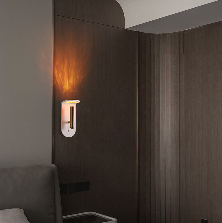 Frendorf | IgnisGlow Industrielle LED Wandlampe | Rotierbar & Verstellbar | Kreative Licht- & Schatteneffekte