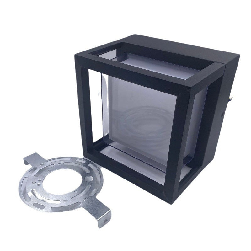 Frendorf | LumenSquare Waterproof LED Außenwandleuchte | Zeitloses Aluminium-Acryl Design | Garten- und Terrassenbeleuchtung