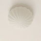 Frendorf | Auralis Modern French LED Deckenleuchte | Cremefarbenes Muschelgals | Flush Mount | Stimmungslicht | Deko für Zuhause