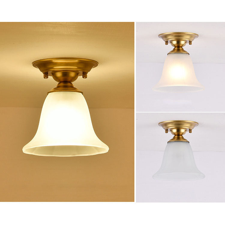 Frendorf | BrassCone Lux LED Deckenleuchte | Europäisches Design | Glas & Messing | Zeitloser Stil