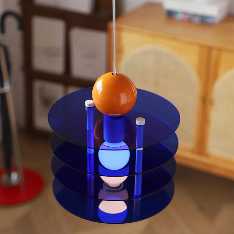 Frendorf | Aurova Nordic Acryl Pendelleuchte | Farbige Hängeleuchte | Modernes Design für Schlafzimmer & Wohnbereiche