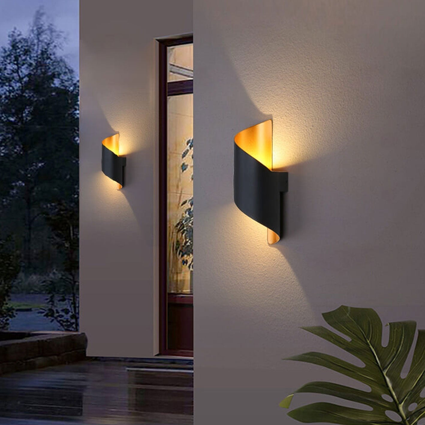 Frendorf | AquaBend LED Außenwandleuchte | Wasserdicht | Modernes Design | Energiesparend | Beleuchtung für Außenbereiche