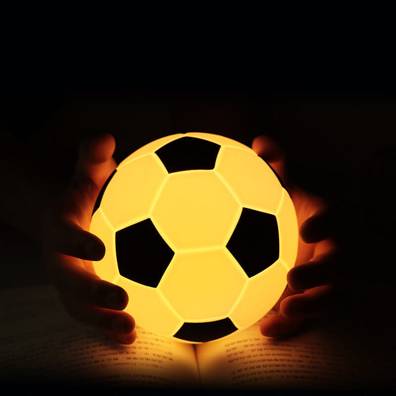 Kreative Fußball Silikon LED Nachtlicht USB Lade Tischlampe